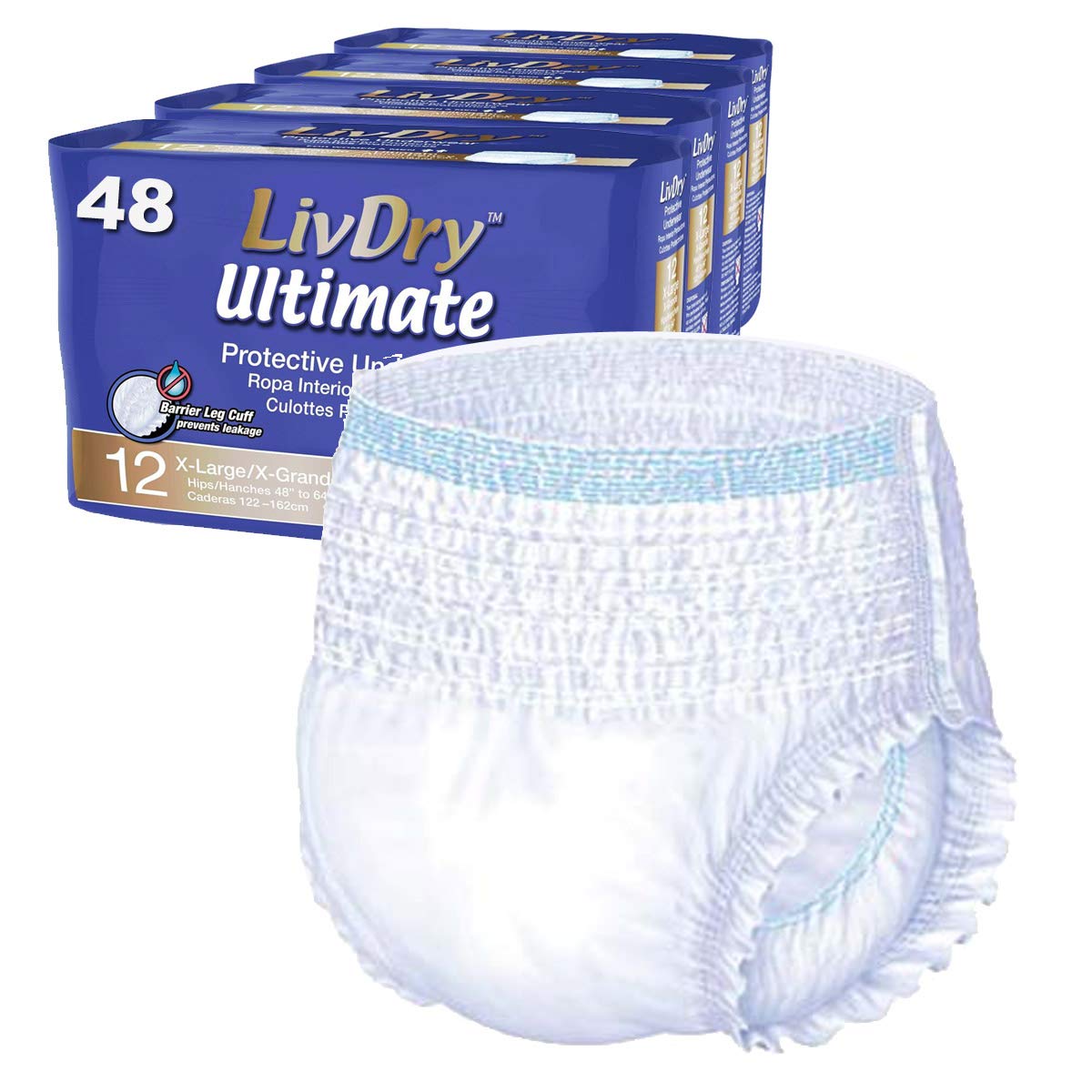 LivDry Ultimate Adult Incontinence Underwear - Max Absorbent