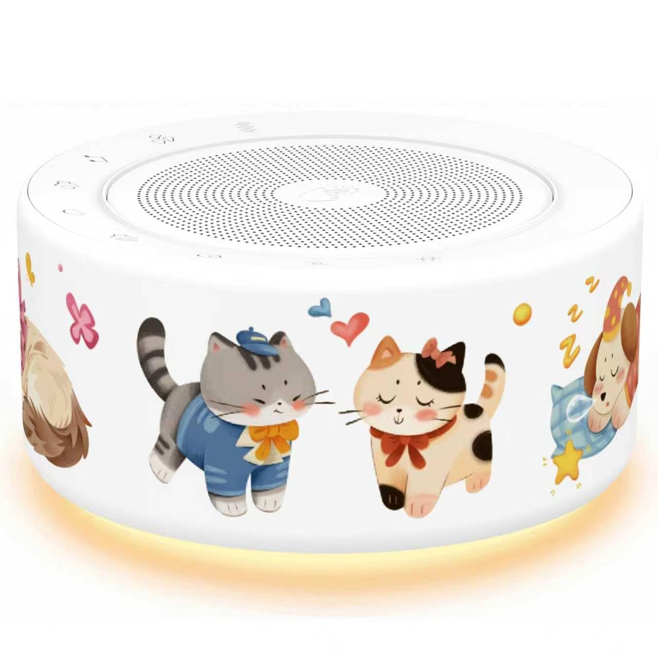 Kipcush Noise Machine for Sleep & Focus, 30 Sounds, Night Light, Memory Function