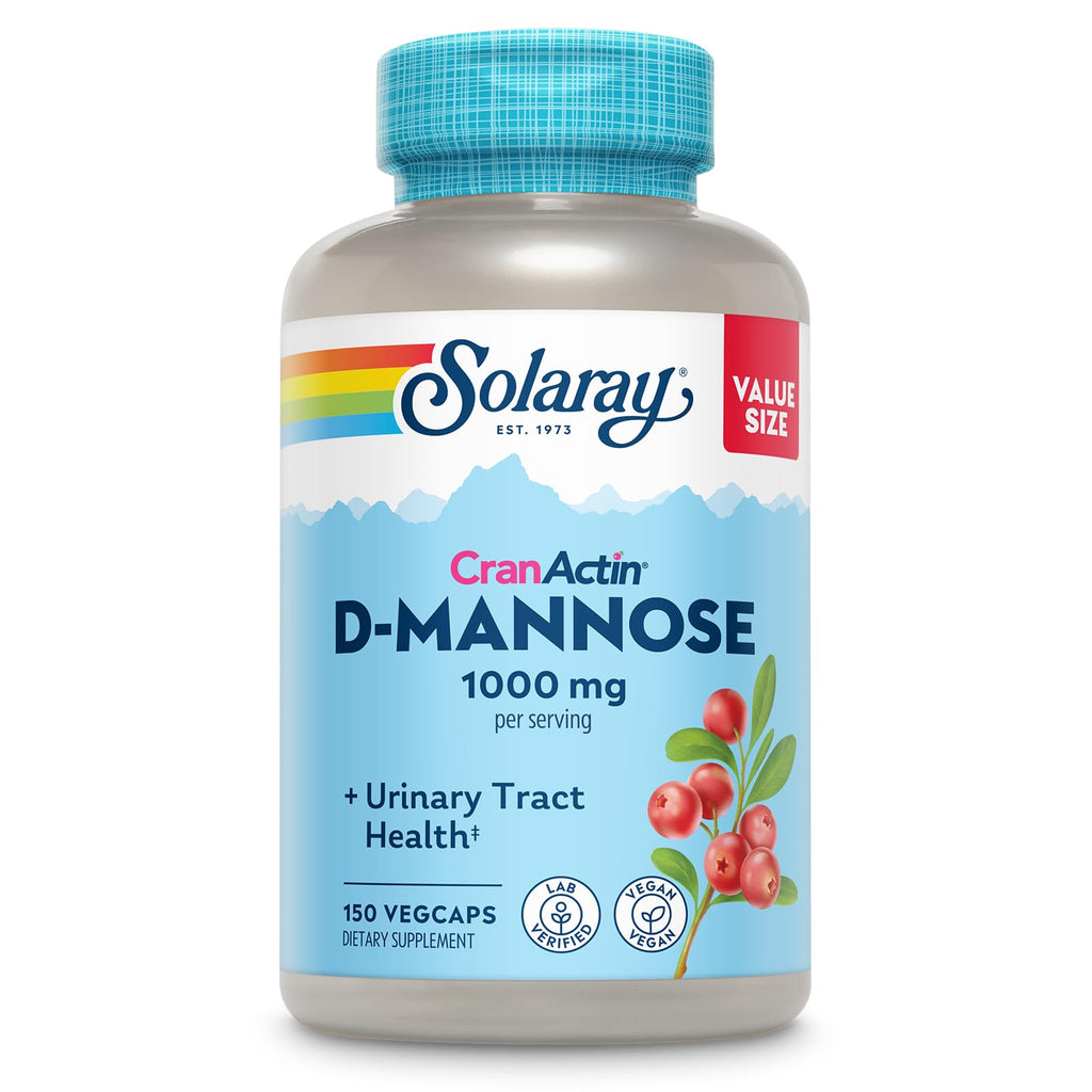 Solaray D-Mannose 1000mg CranActin Cranberry Urinary Support

