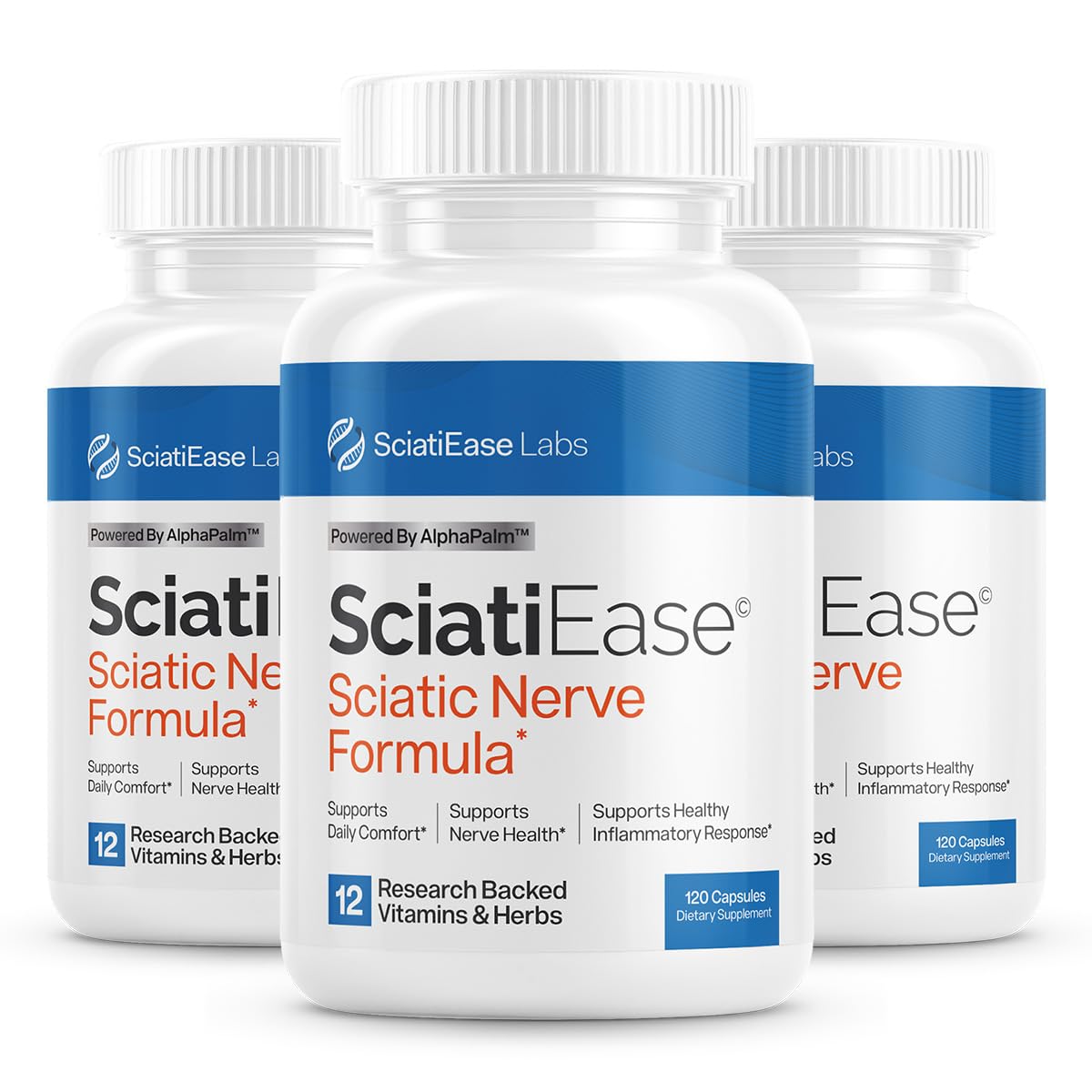SciatiEase Sciatic Nerve Health Support Supplement with PEA, Alpha Lipoic Acid & B Complex
