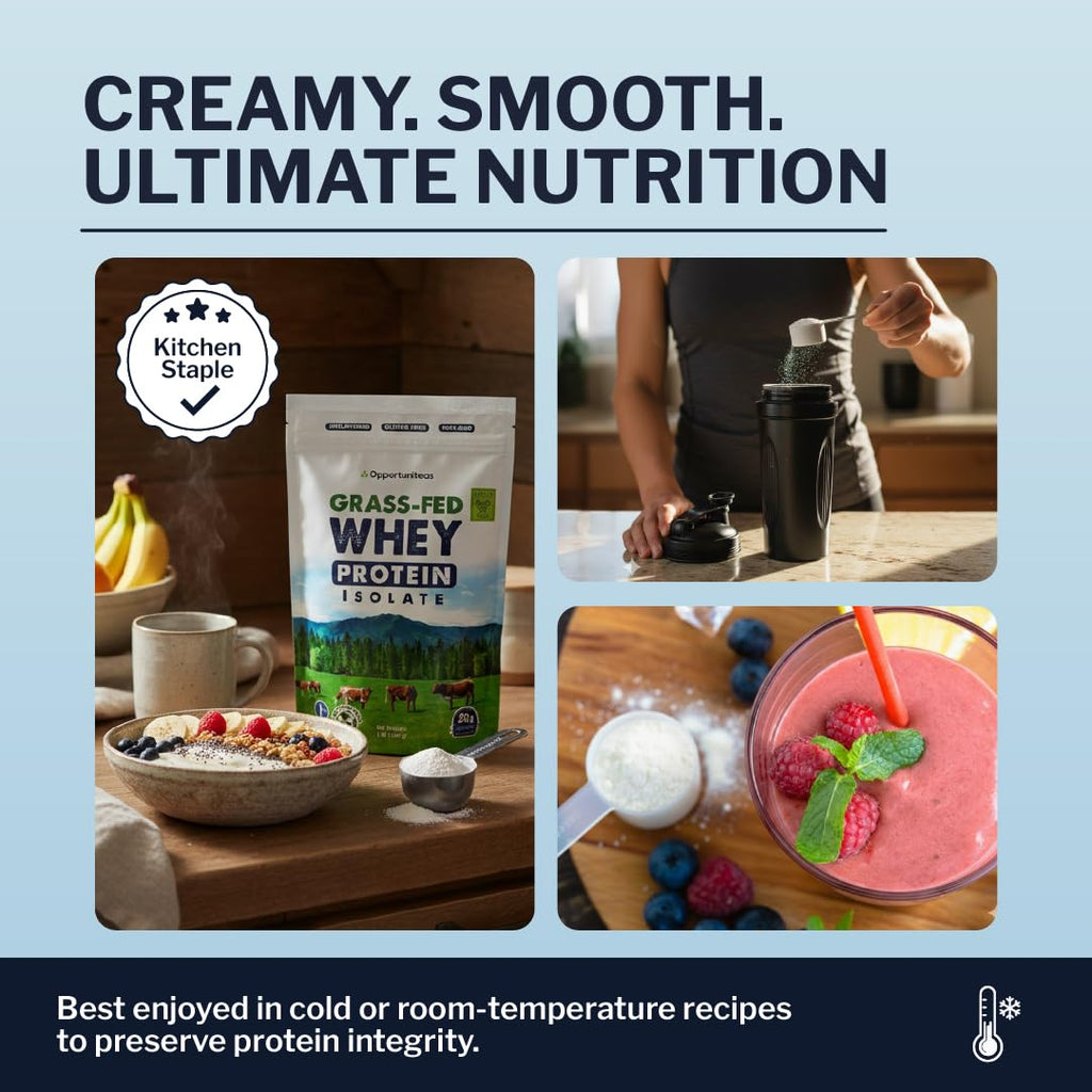 Opportuniteas Grass Fed Whey Isolate Protein Powder - Non-GMO

