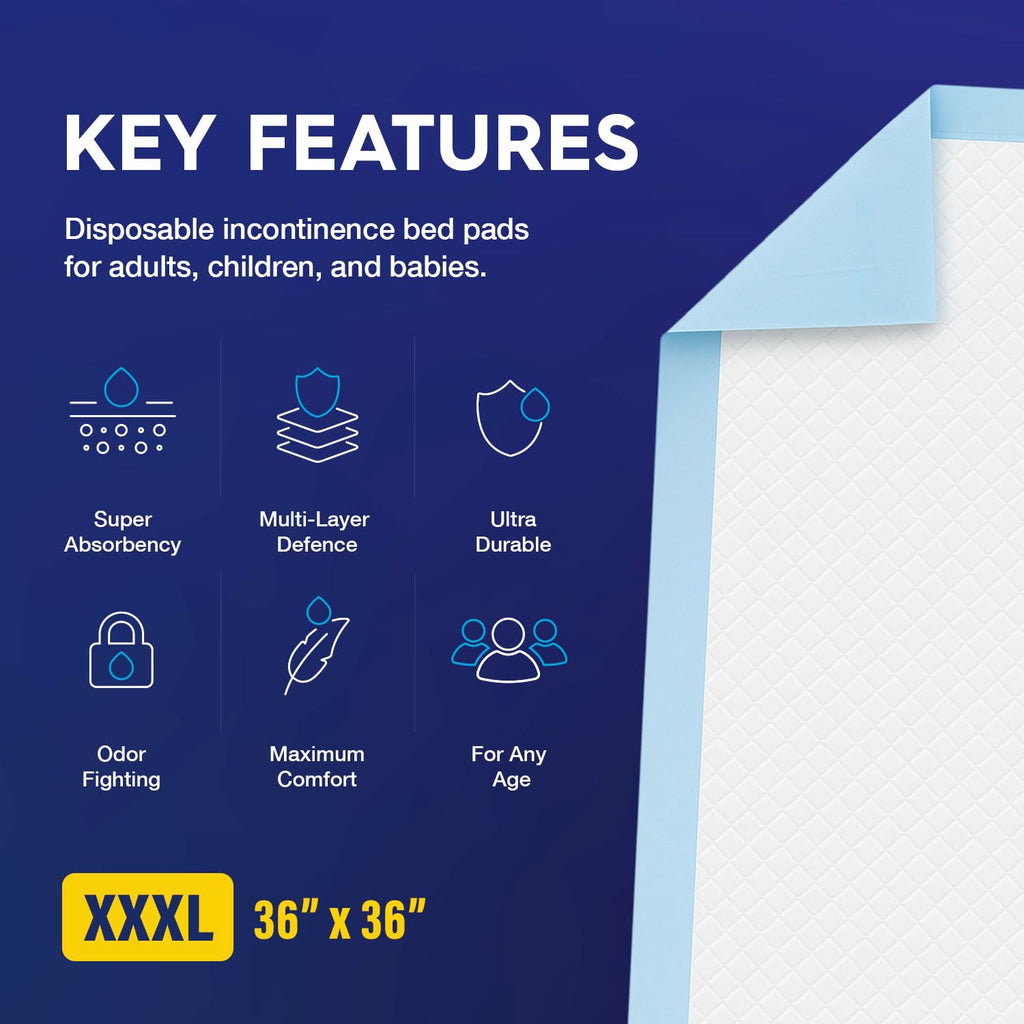 PULP Incontinence Underpads | Ultra-Absorbent Bed Pads

