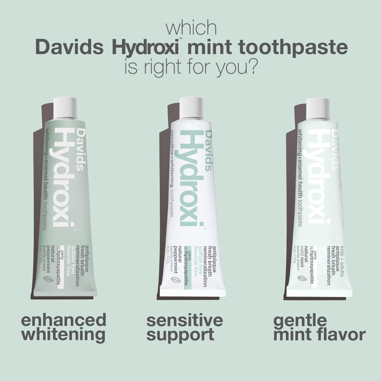 Davids Nano Hydroxyapatite Toothpaste | Fluoride Free


