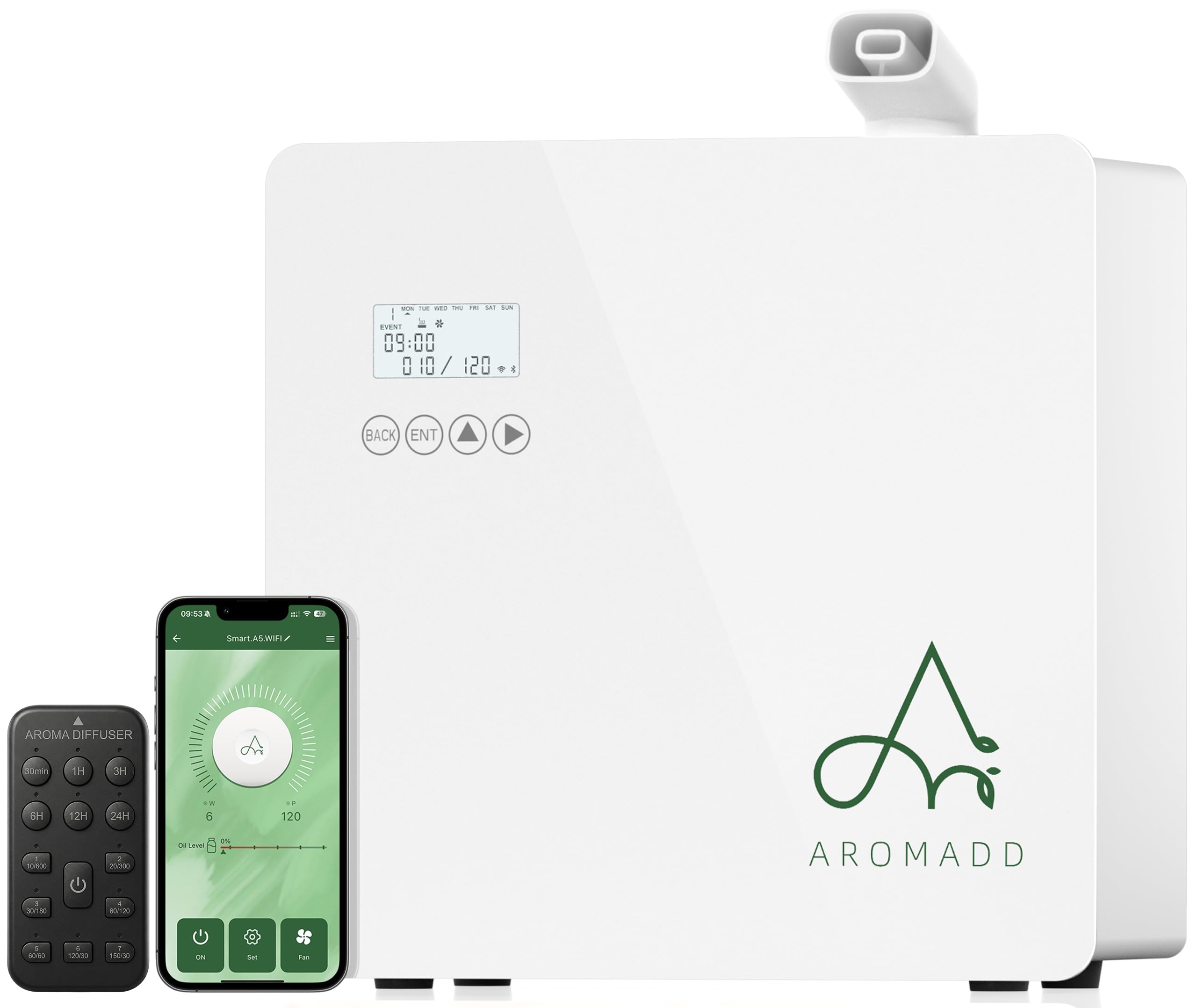 Aromadd HVAC Diffuser for Large Spaces, Waterless Diffusion
