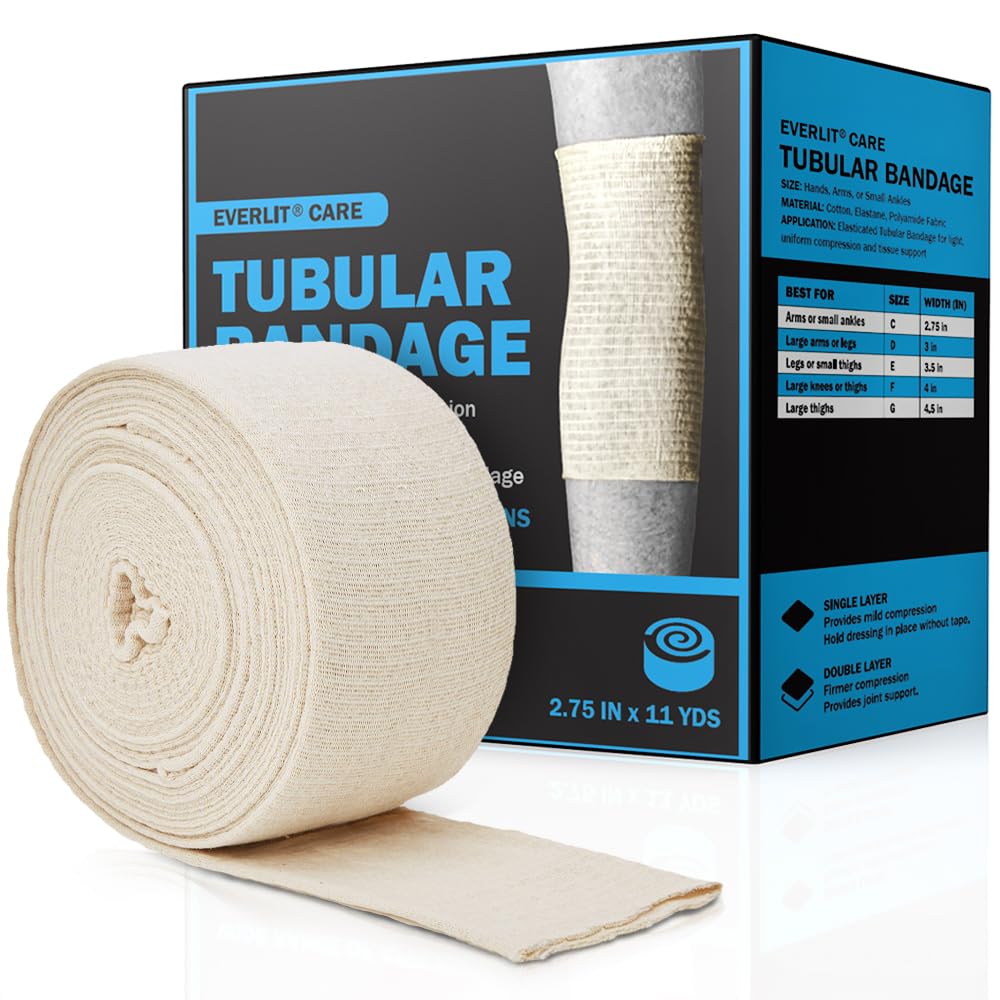 EVERLIT Elasticated Tubular Bandage for Tissue Support and Gentle Compression