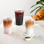AOZITA Strawless Sip-Lid Plastic Cups - BPA-Free

