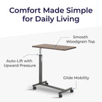 Drive Medical Overbed Table with Wheels - Non Tilt Surface

