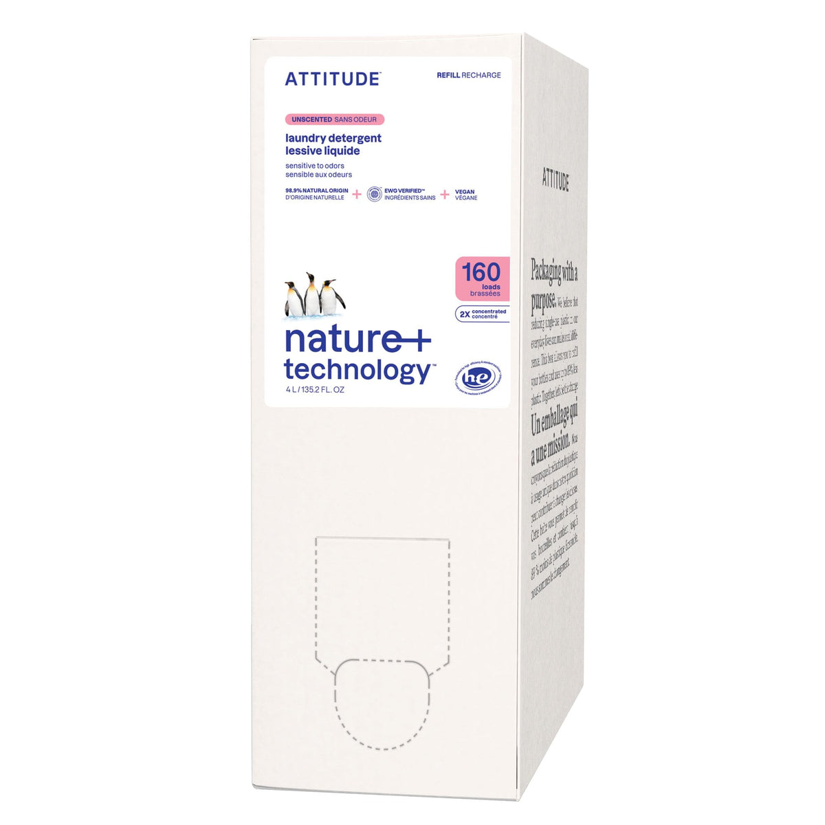 ATTITUDE Liquid Laundry Detergent Refill, EWG Verified

