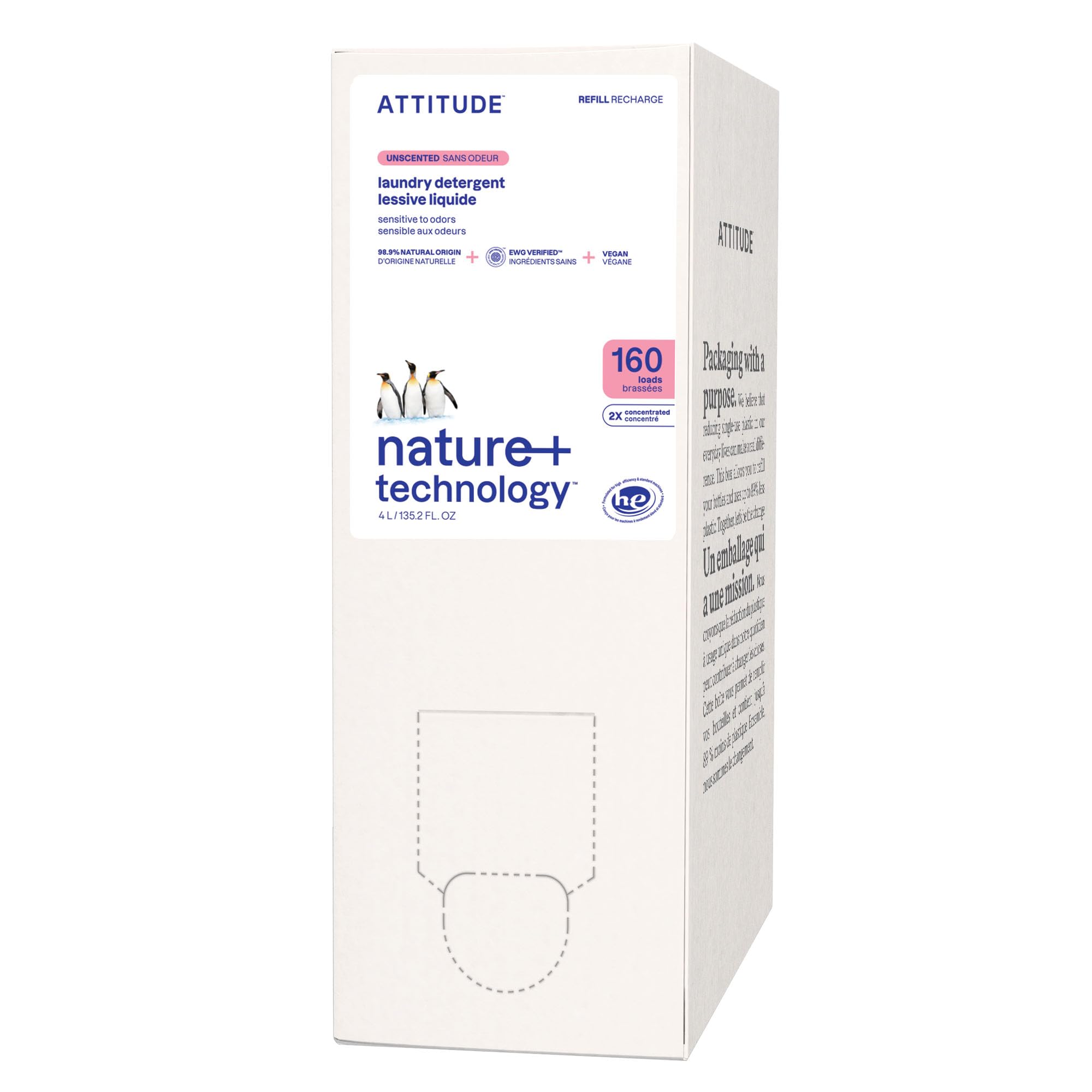 ATTITUDE Liquid Laundry Detergent Refill, EWG Verified

