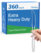 Dealusy Heavy Duty Plastic Knives Disposable - BPA-Free

