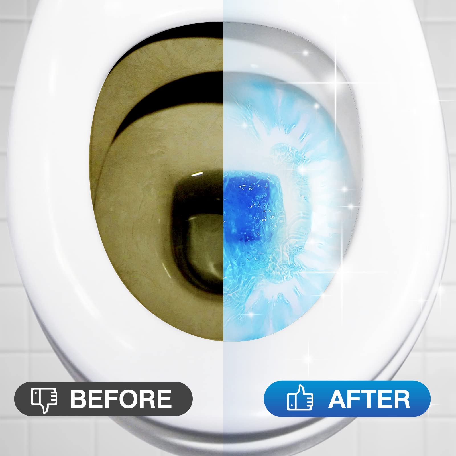 Vacplus Toilet Bowl Cleaner Tablets - Drop-In Tank Cleaner

