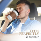 Ginkgo Disposable Coffee Cups with Lids and Sleeves

