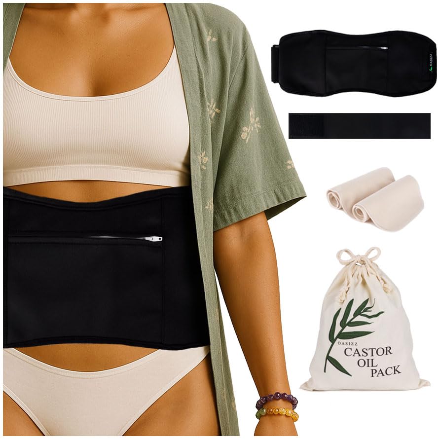 OASIZZ Castor Oil Pack Wrap for Stomach - Reusable

