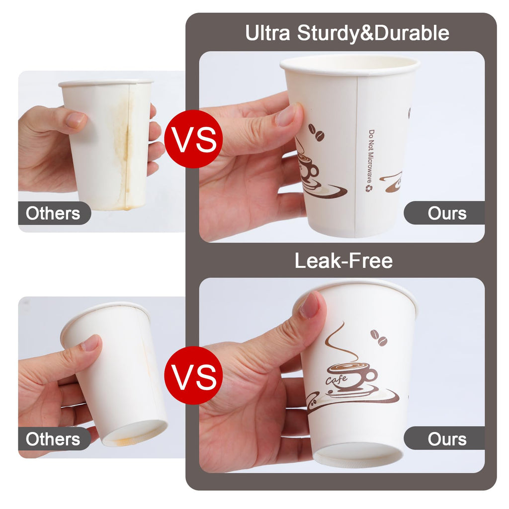 Lamosi Disposable Paper Cups for Hot or Cold Drinks

