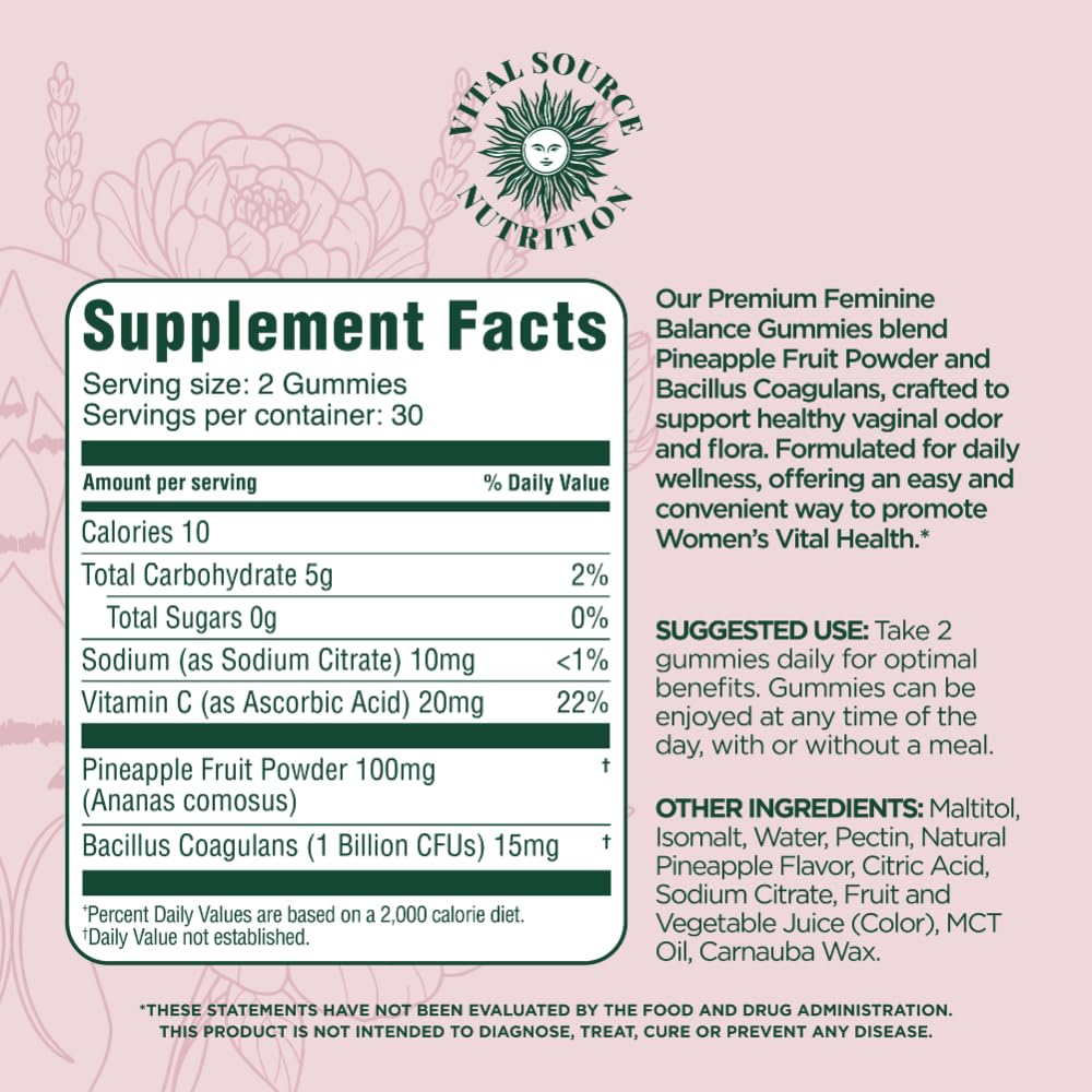 Feminine Balance Probiotic Gummies | Vital Source Nutrition

