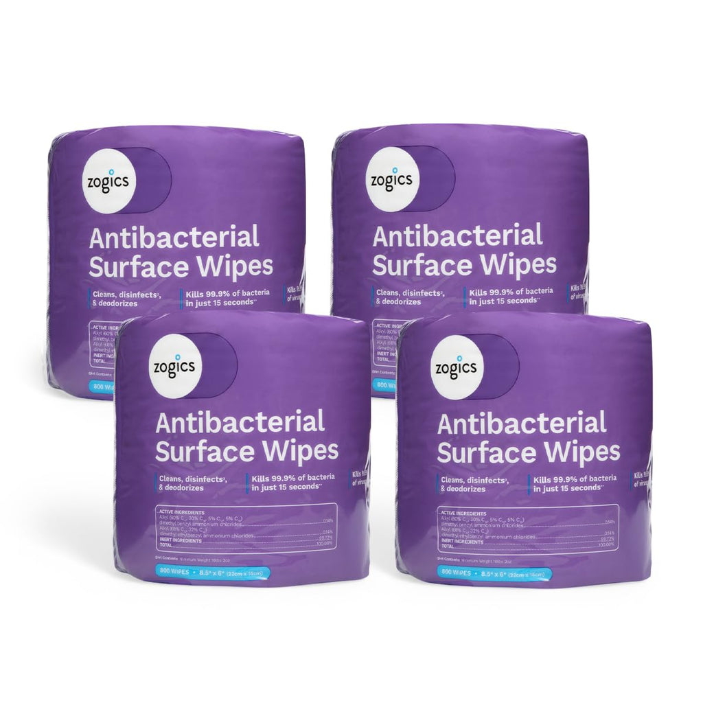 Zogics Antibacterial Disinfecting Wipes EPA-Registered

