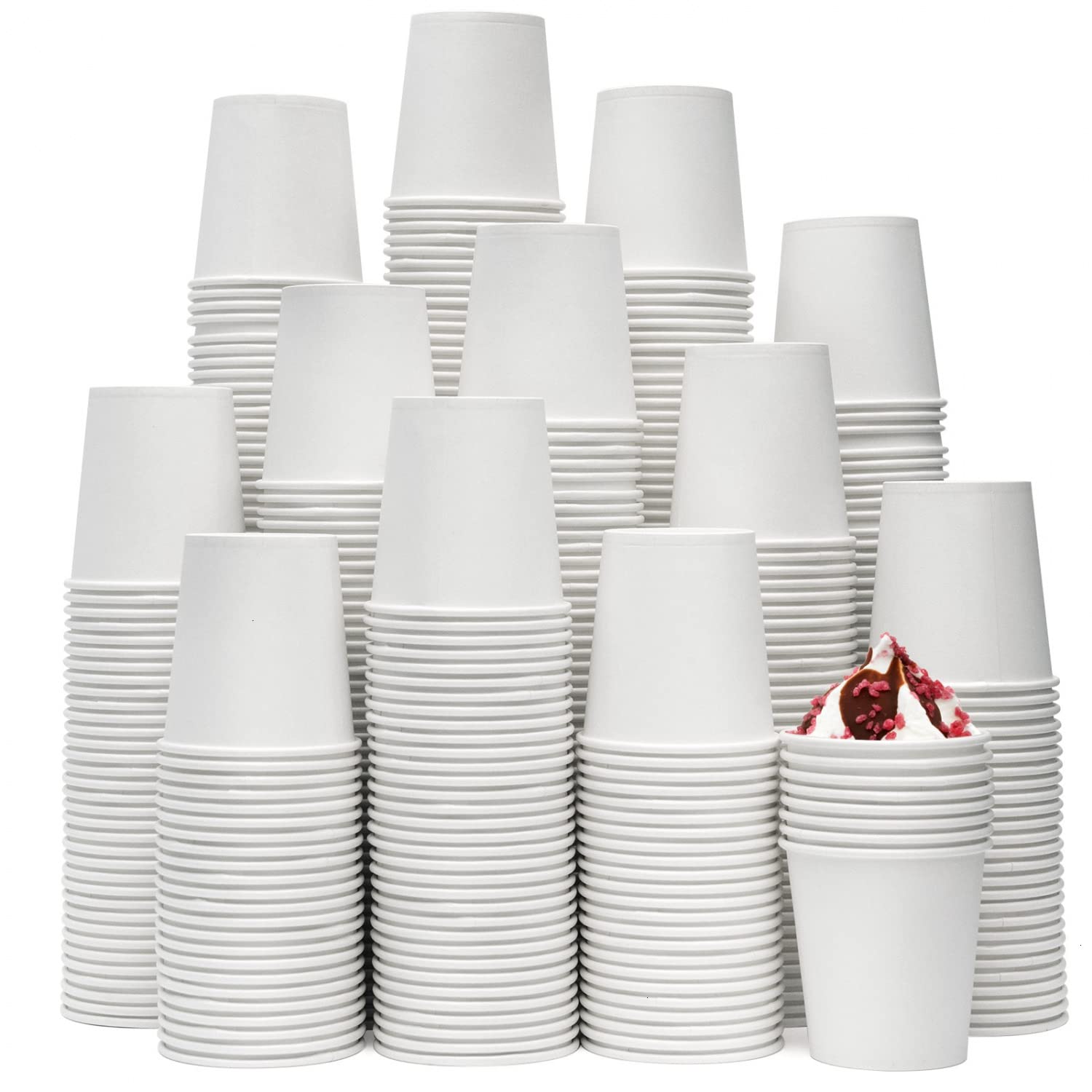Vumdua Disposable Paper Cups for Hot and Cold Beverages