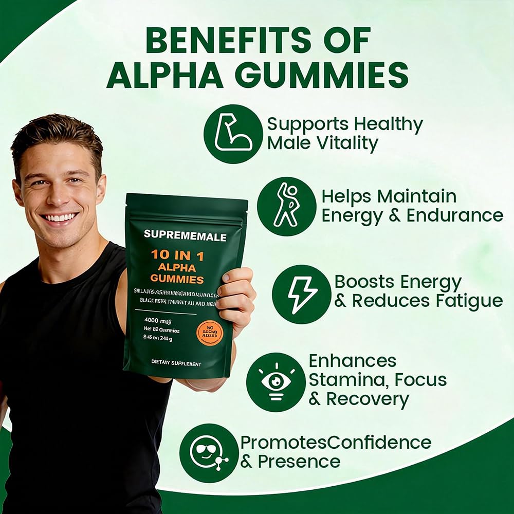 SupremeMale Alpha Gummies for Men | Energy & Vitality

