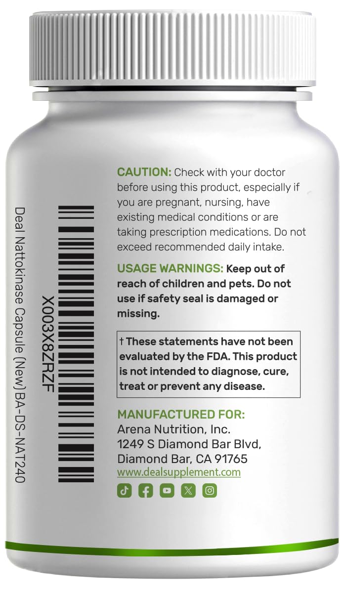 Nattokinase Supplement Capsule Complex

