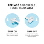 REACH Ultraclean Access Flosser Refill Heads - PFAS-Free

