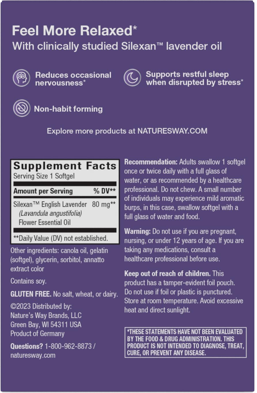 CalmAid Lavender Oil Softgels by Nature's Way

