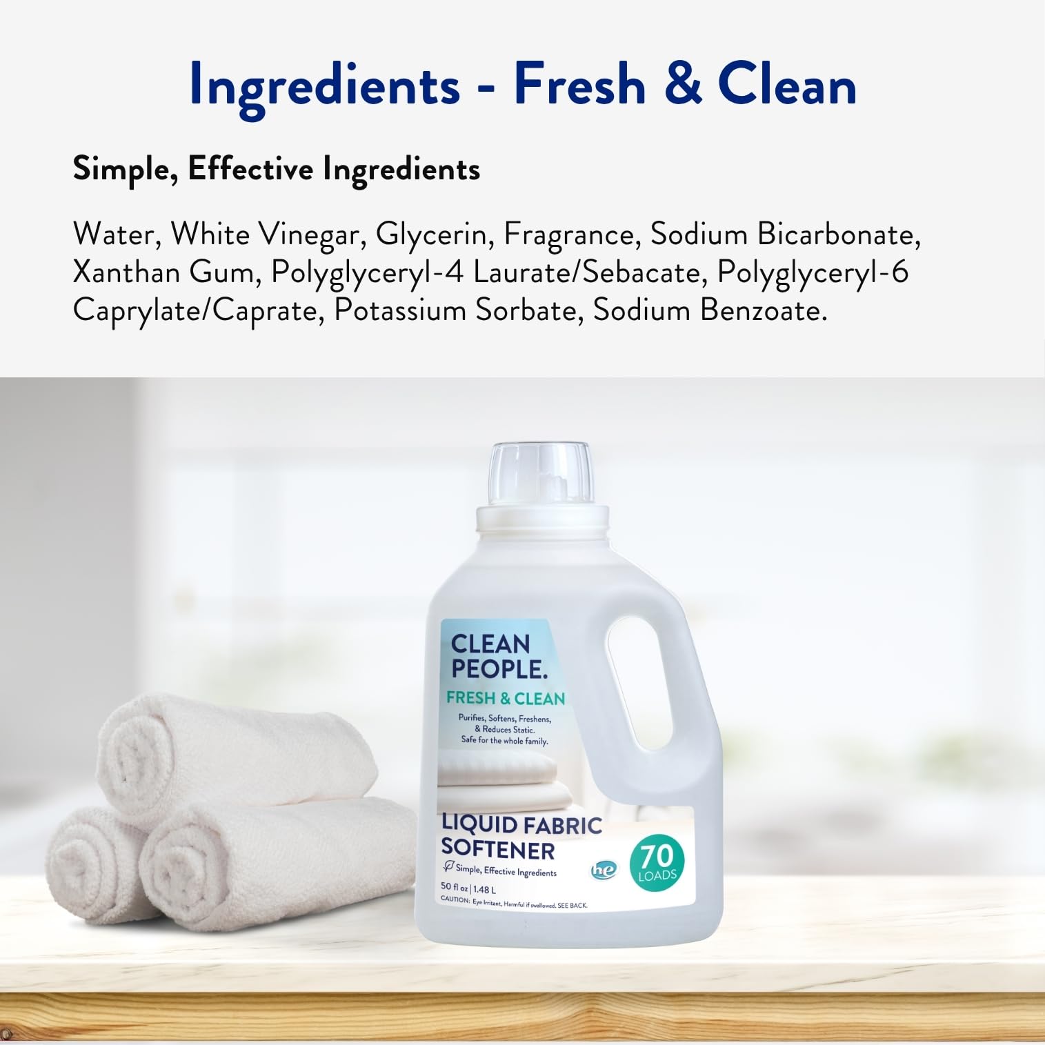 Liquid Fabric Softener - The Clean People - Vegan

