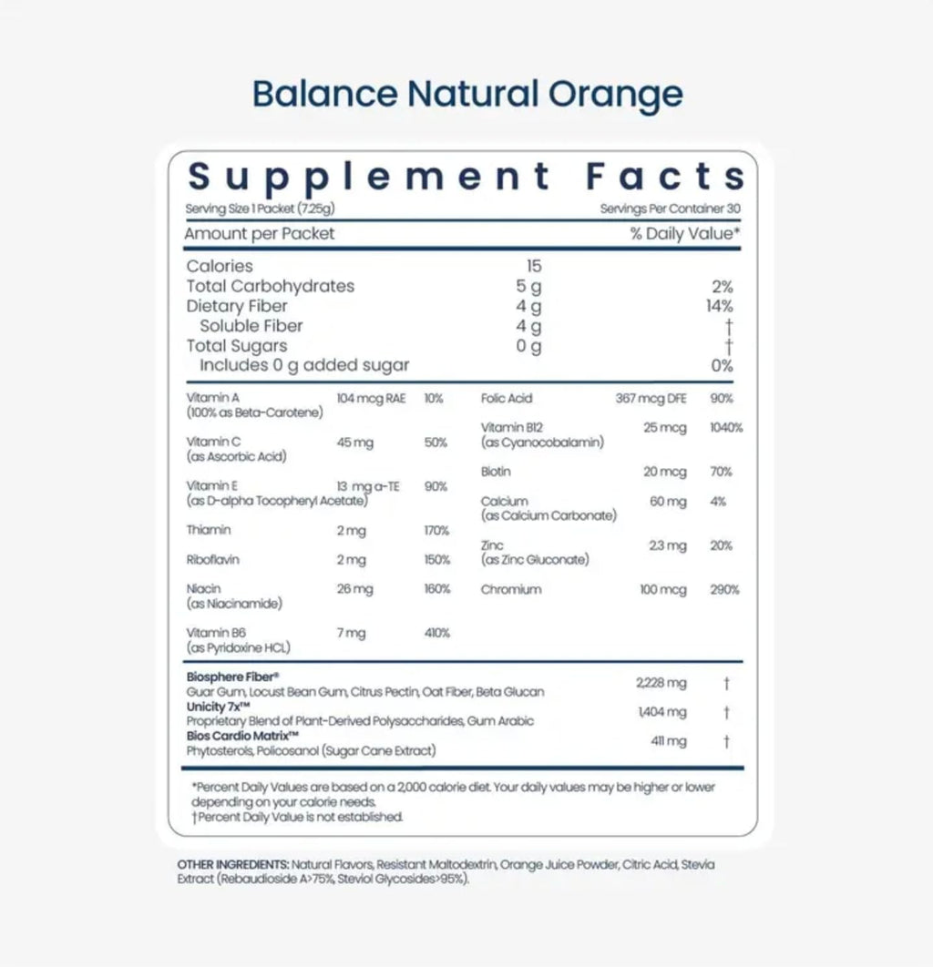 Unicity Balance Fiber Supplement for Metabolic Wellness

