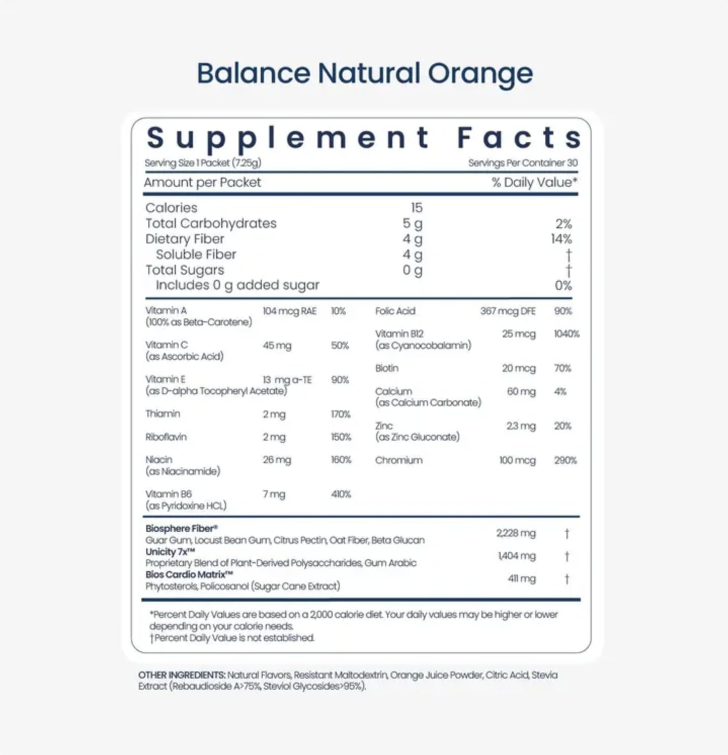 Unicity Balance Fiber Supplement for Metabolic Wellness

