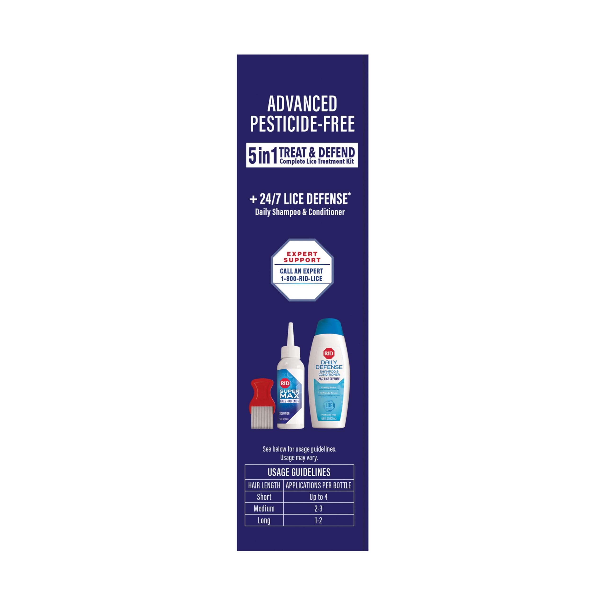 RID Lice Treatment Kit with Daily Defense Shampoo

