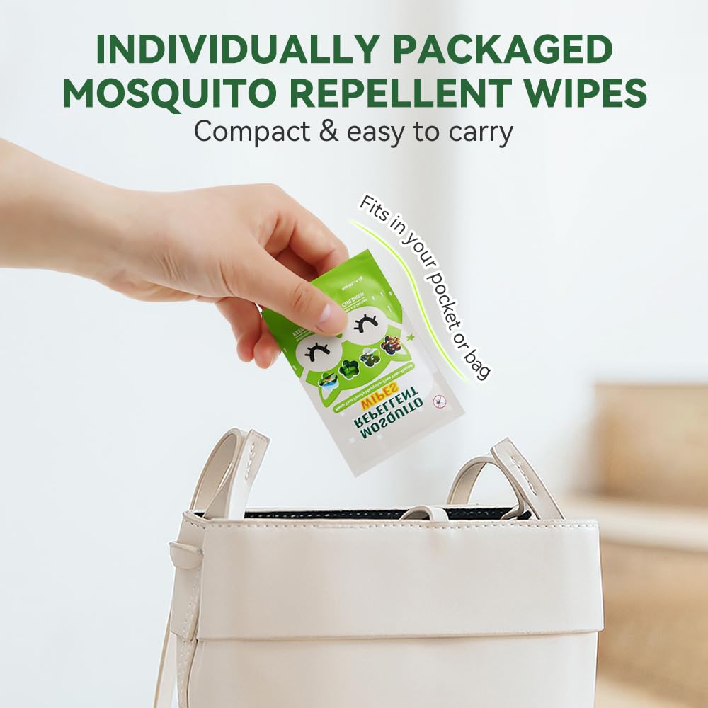 Mosquito Repellent Wipes with Plant-Based Oils

