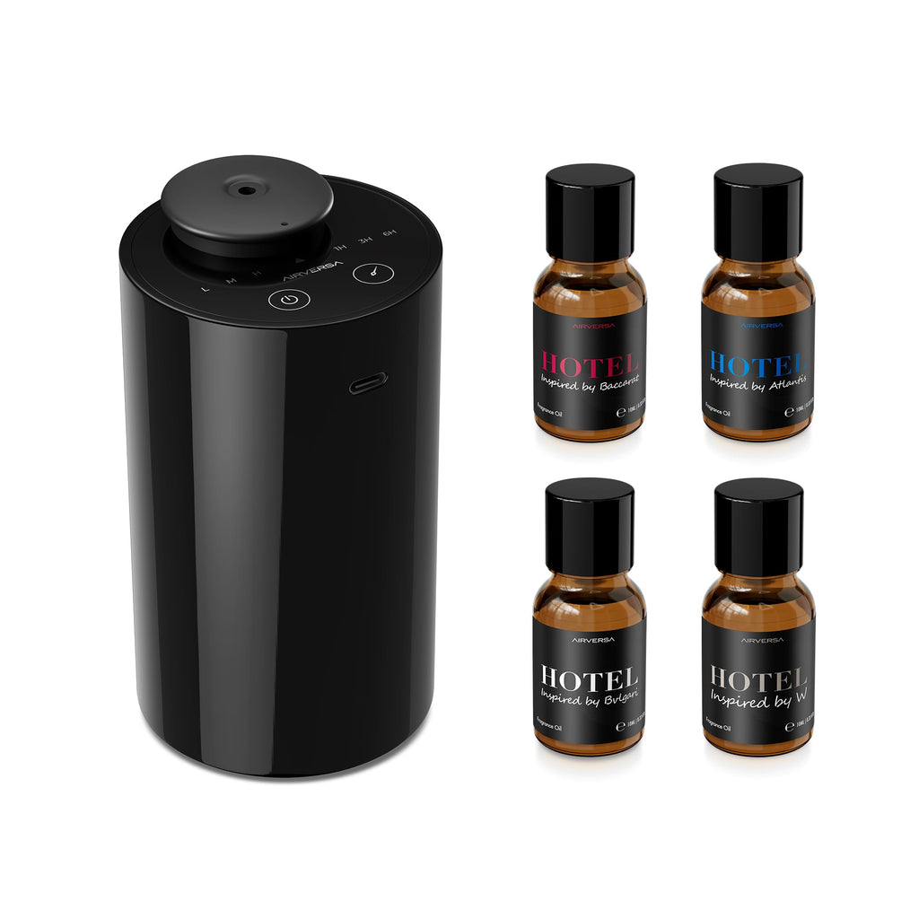 Airversa Waterless Diffuser for Essential Oils – Battery-Powered Car Diffuser