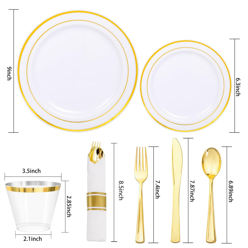 WDF Disposable Dinnerware Set – Premium Plastic Partyware

