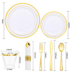 WDF Disposable Dinnerware Set – Premium Plastic Partyware


