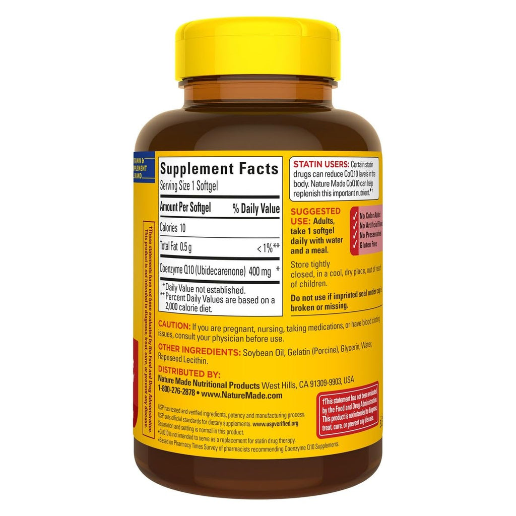 Nature Made CoQ10 Softgels Dietary Supplement


