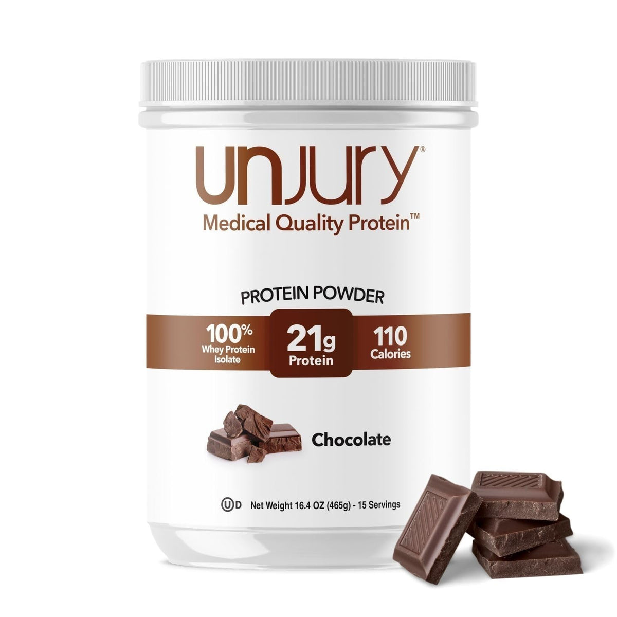 Unjury Whey Protein Isolate Powder, 21g Protein per Serving, Gluten Free Kosher