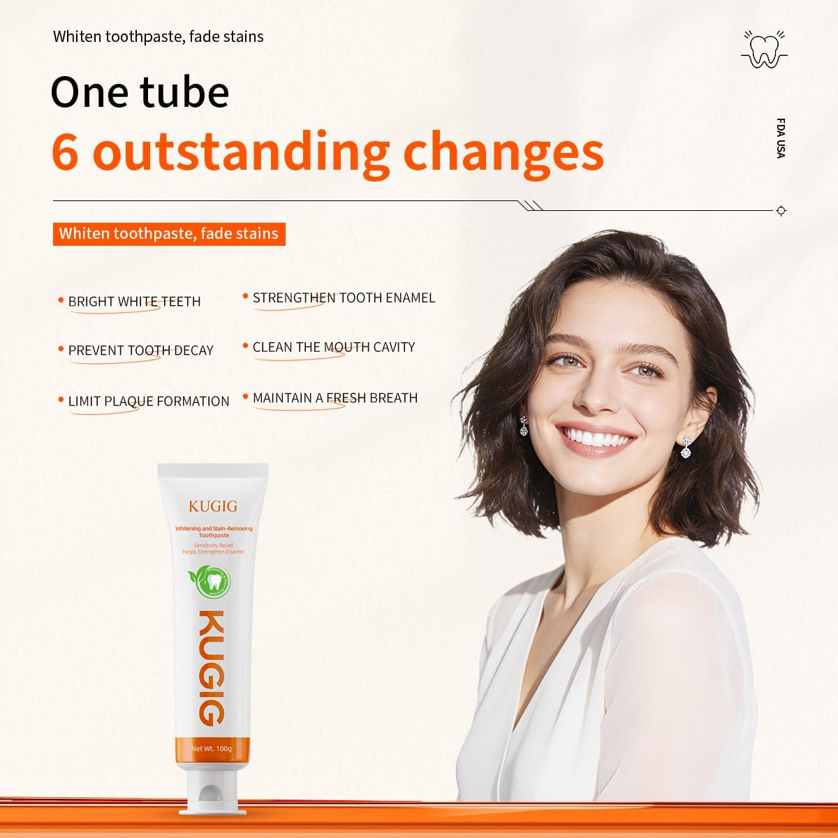 KUGIG Fluoride-Free Toothpaste for Sensitive Teeth

