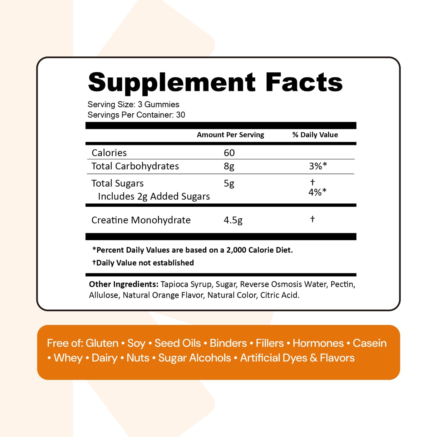Creatine Gummies for Men & Women NSF Creapure Monohydrate


