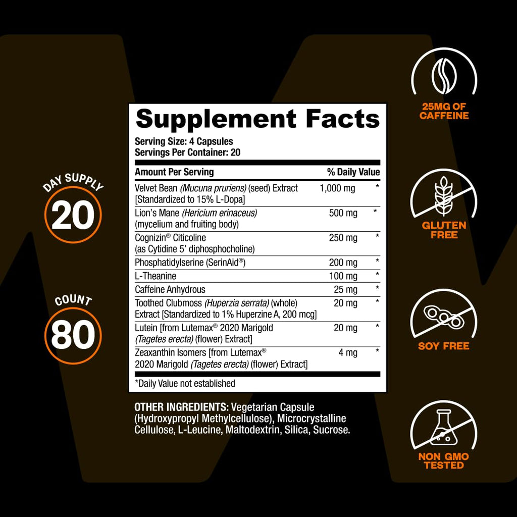 ONNIT Alpha Brain Black Label – Citicoline Brain Support

