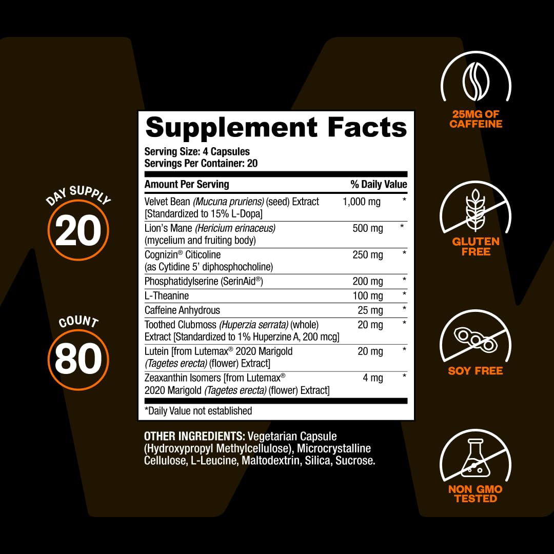 ONNIT Alpha Brain Black Label – Citicoline Brain Support

