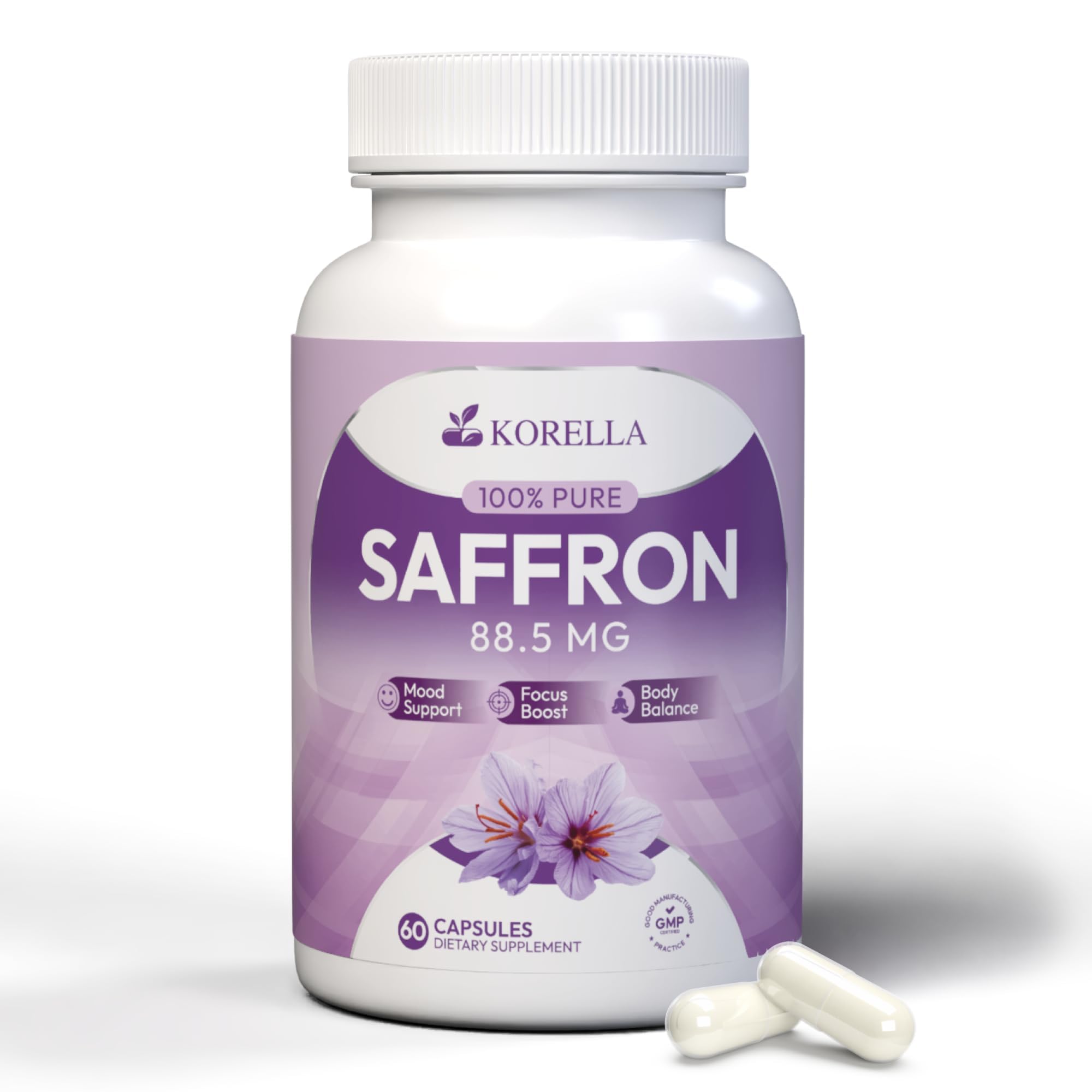 KORELLA Saffron Supplement 88.5 mg | Pure Saffron Extract

