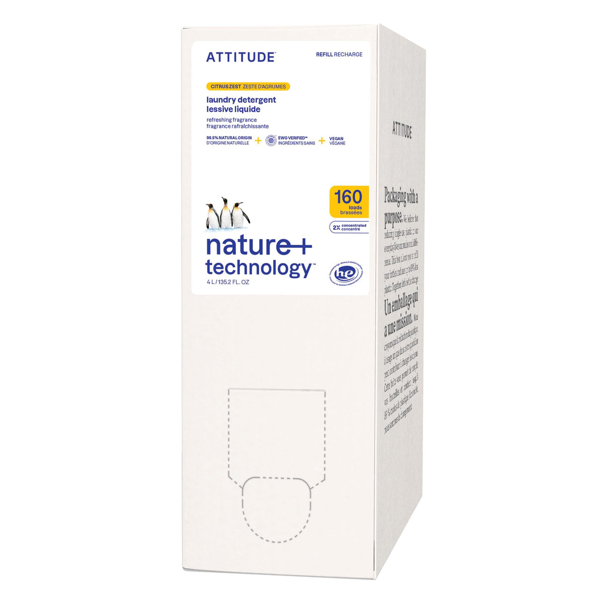 ATTITUDE Liquid Laundry Detergent Refill Plant-Based & Vegan