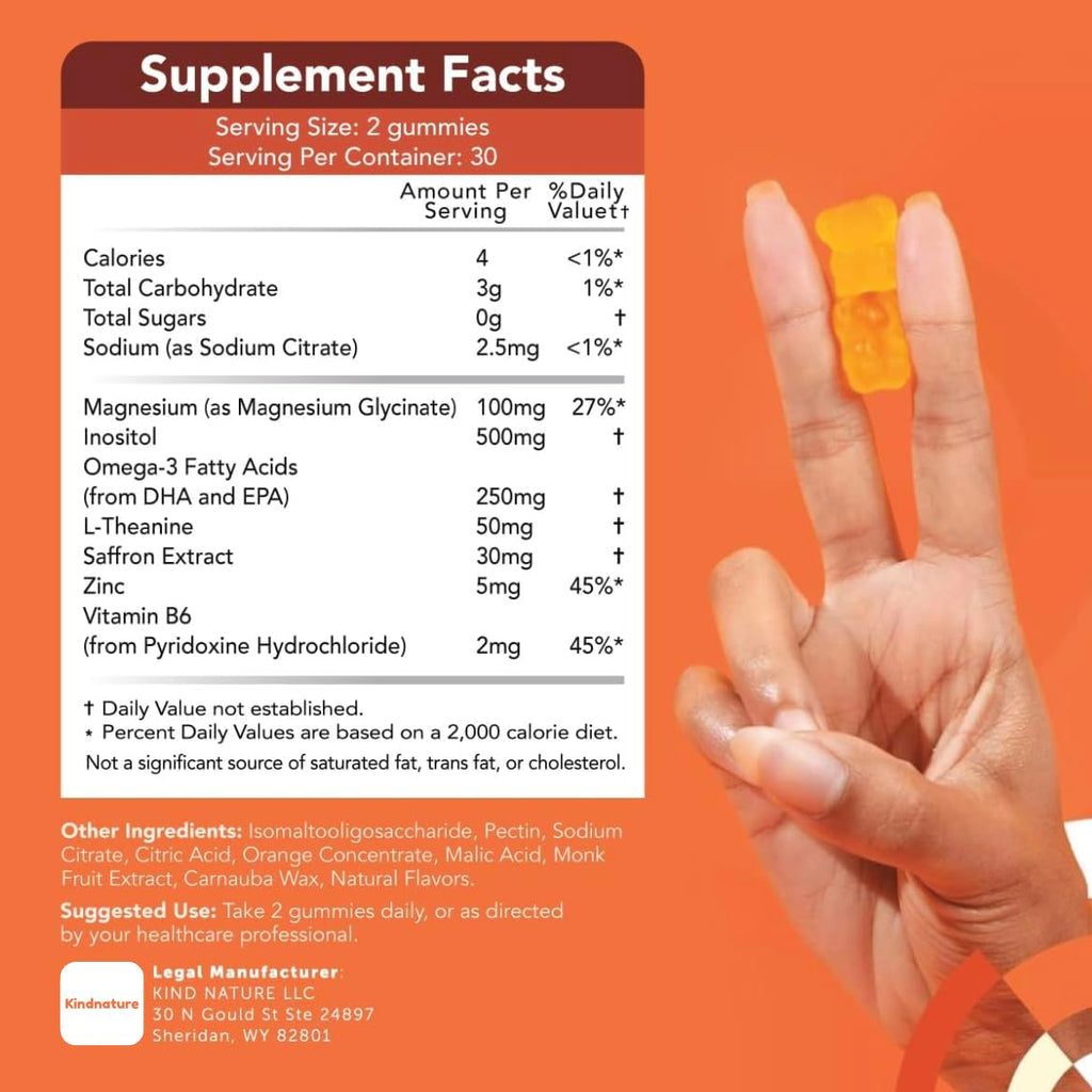 GOJOY NATURALS Kids Focus Gummies - Focus & Calm Support

