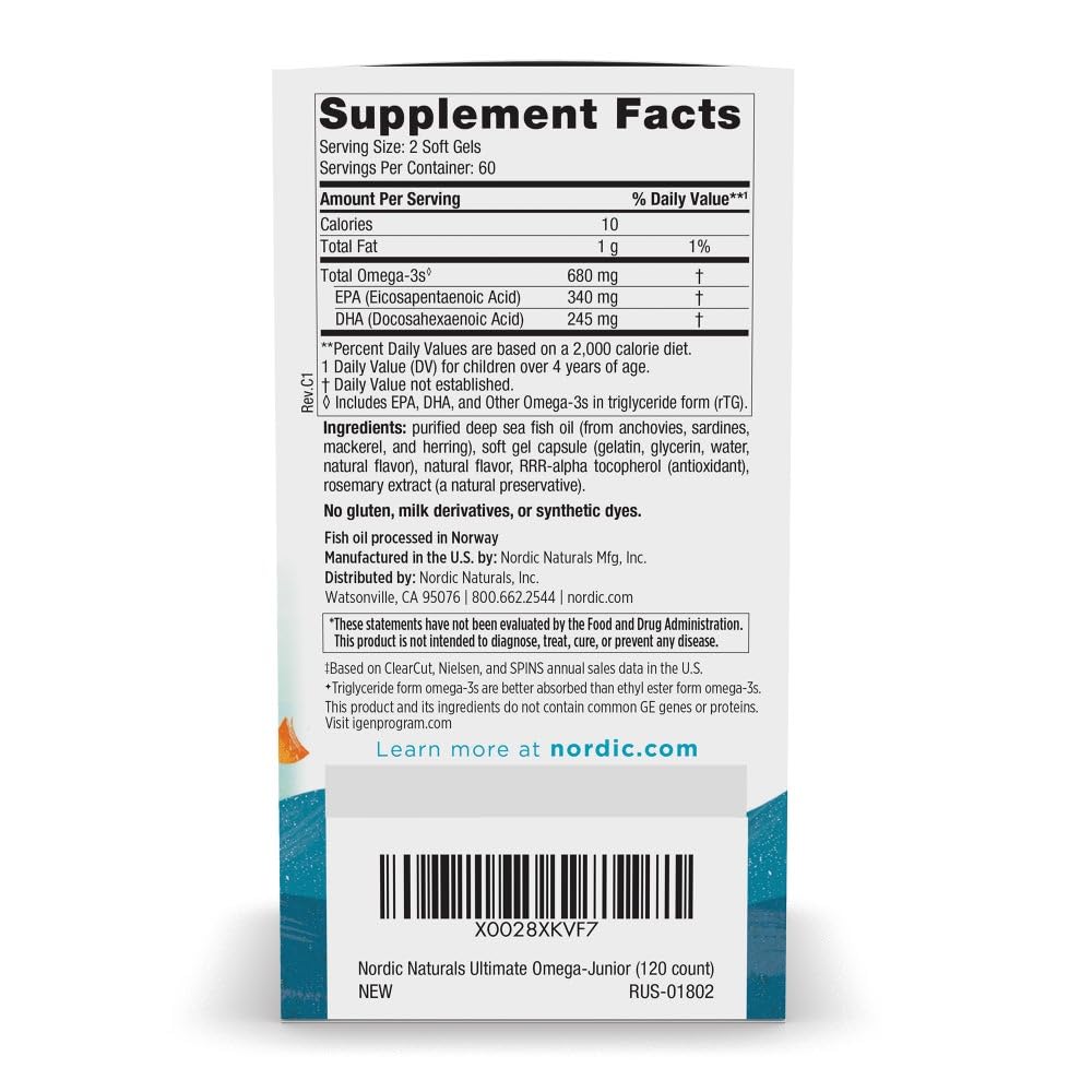 Ultimate Omega Jr. Strawberry Gels | Brain Health

