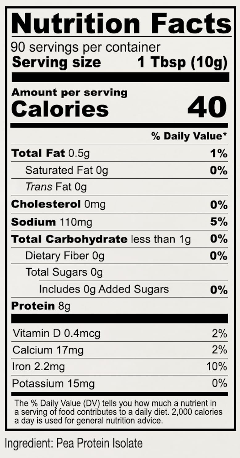 Anthony's Pea Protein Isolate - Unflavored & Plant Based

