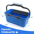 Window Cleaning Kit with Bucket and Interchangeable Heads

