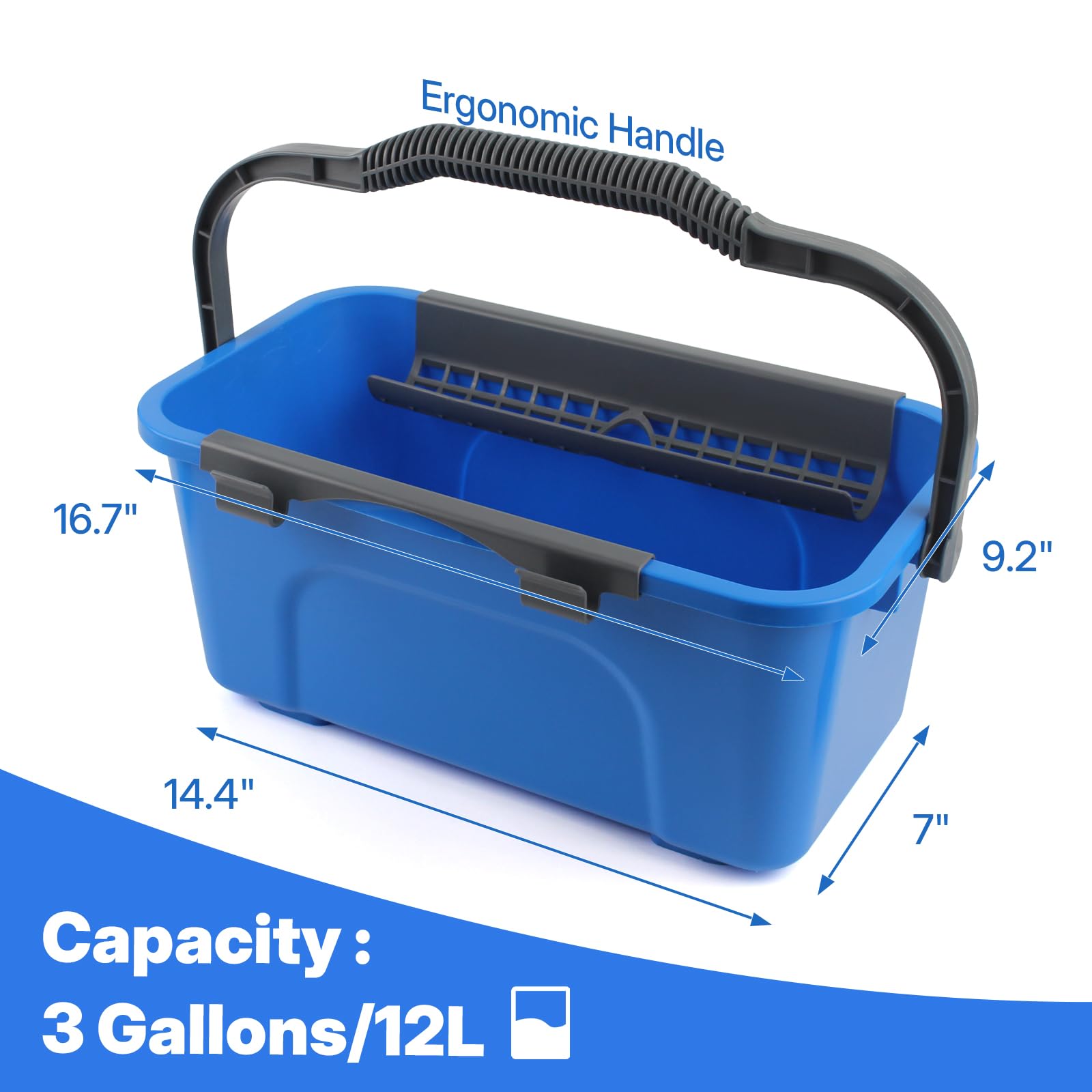Window Cleaning Kit with Bucket and Interchangeable Heads

