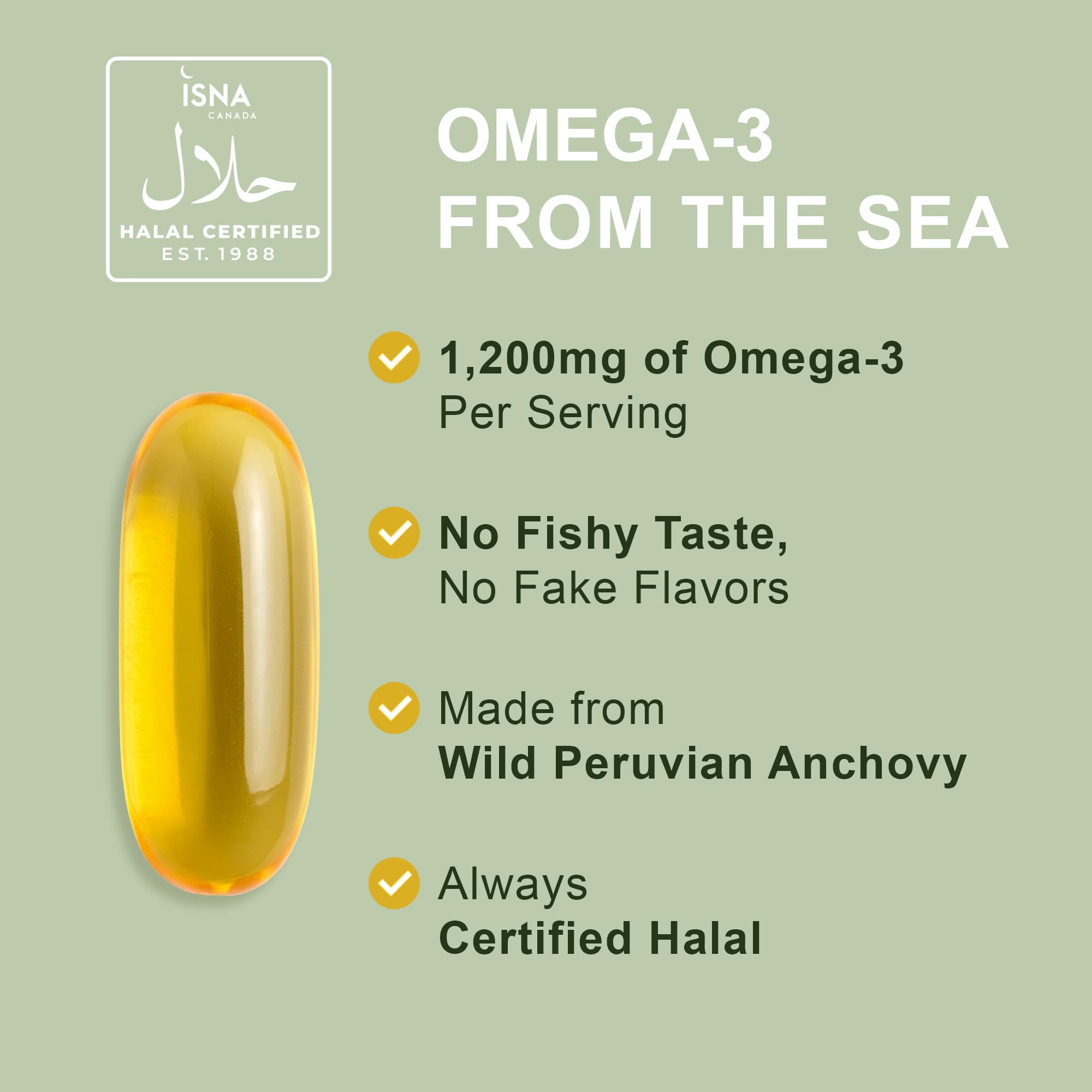 Noor Vitamins Halal Fish Oil Omega-3 Supplement

