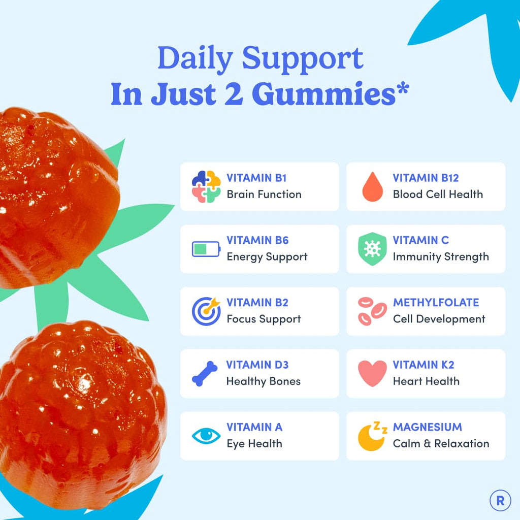 First Day Teen Multivitamin Gummies - Organic Fruit & Veggie

