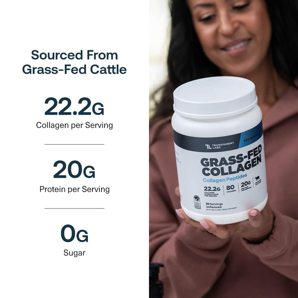Transparent Labs Grass-Fed Collagen Peptides Powder

