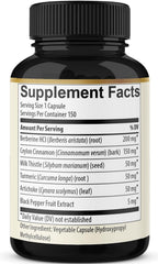 BMVINVOL Berberine Capsules with Cinnamon Turmeric

